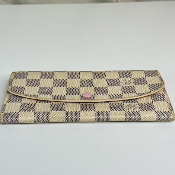 Louis Vuitton Emilie Wallet Damier Azur with Pink Interior - Picture 5 of 7